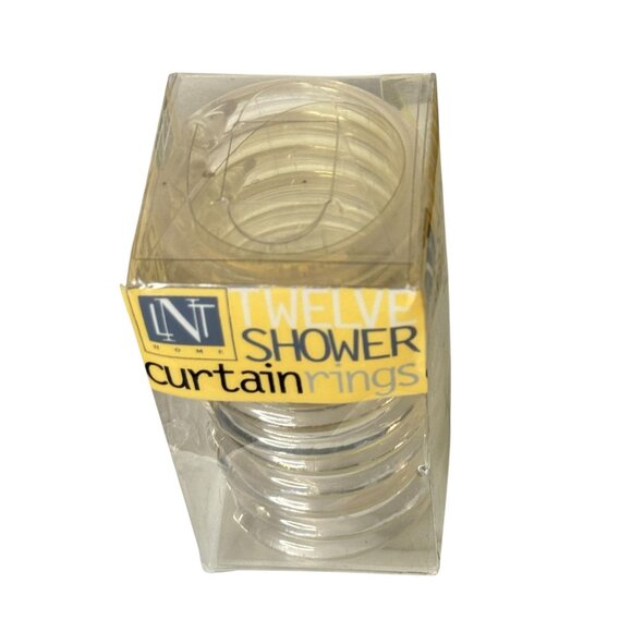 Twelve Clear Shower Curtain Rings By LNT Home - Picture 6 of 6